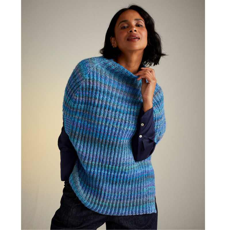 Sirdar Bellflower Poncho in Sirdar Jewelspun Aran