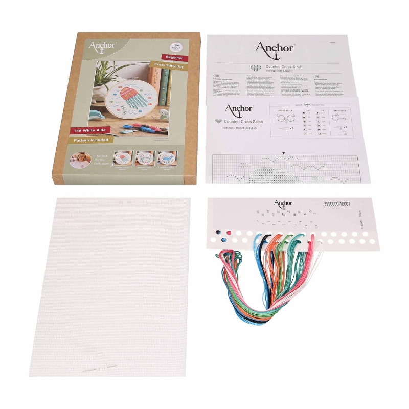 Counted Cross Stitch Kit Under the Sea Collection - Jellyfish