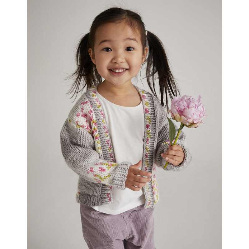 Sirdar Daisy Chain Cardigan in Hayfield Baby Blossom Chunky