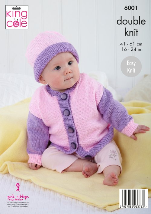 King Cole Cardigans Knitted in Comfort Baby DK