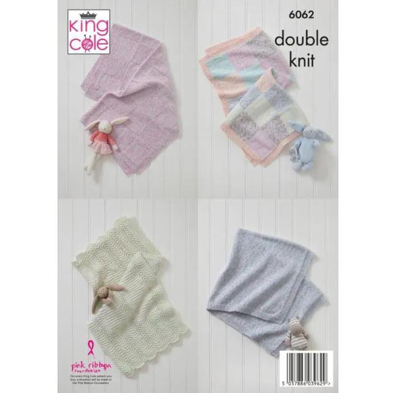 King Cole Blankets Knitted in Cloud Nine DK 6062