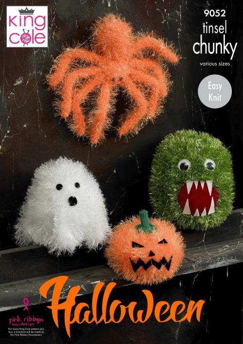 King Cole Halloween Monsters Knitted in Tinsel Chunky & Dollymix DK