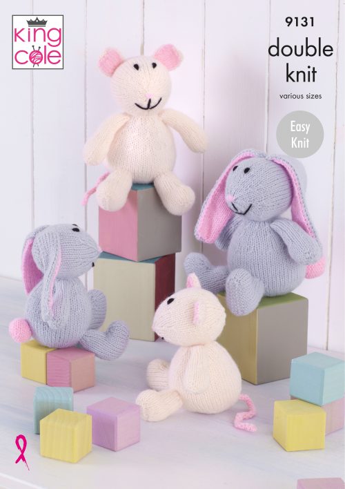 King Cole Bunnies & Mice: Knitted in Big Value DK 50g