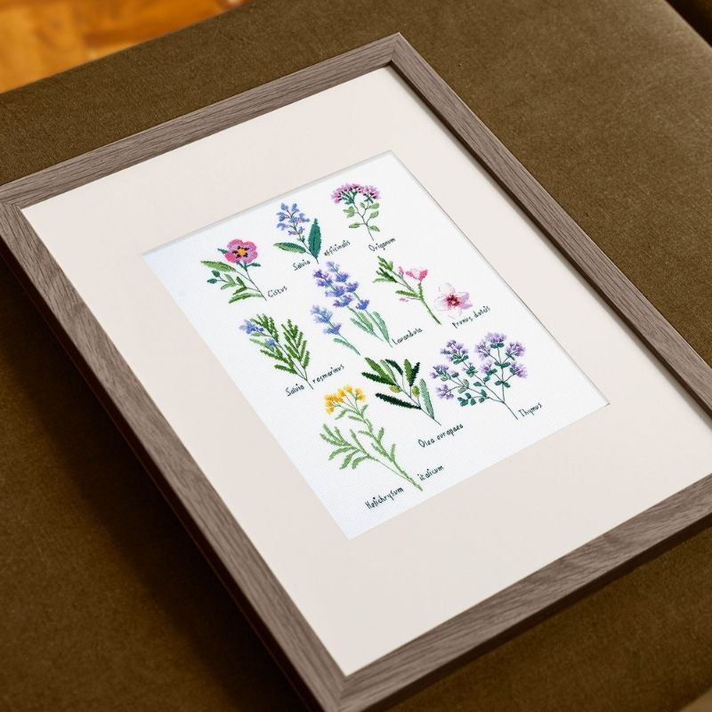 DMC   Herbs by Nathalie Weinzaepflen Advanced Cross Stitch Kit