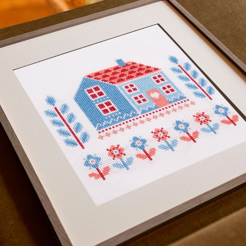 DMC  Folk Cottage by Jo Aston Easy Cross Stitch Kit