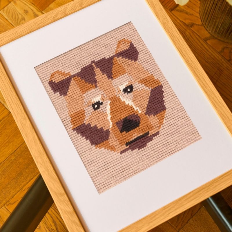 DMC Geo Bear by Quail Studio Easy Tapestry & Needlepoint Kit