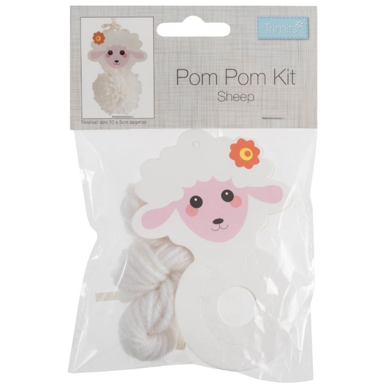 Pom Pom Decoration Kit - Sheep