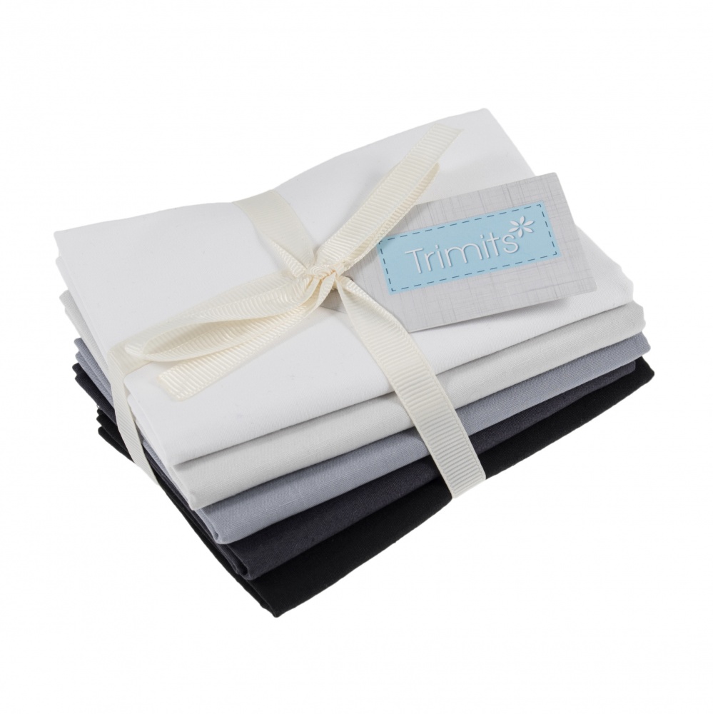 Fat Quarter Pack Monochrome 5 Pieces