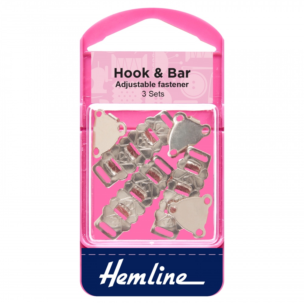 Hook and Bar Adjustable Fastener Pack of 3