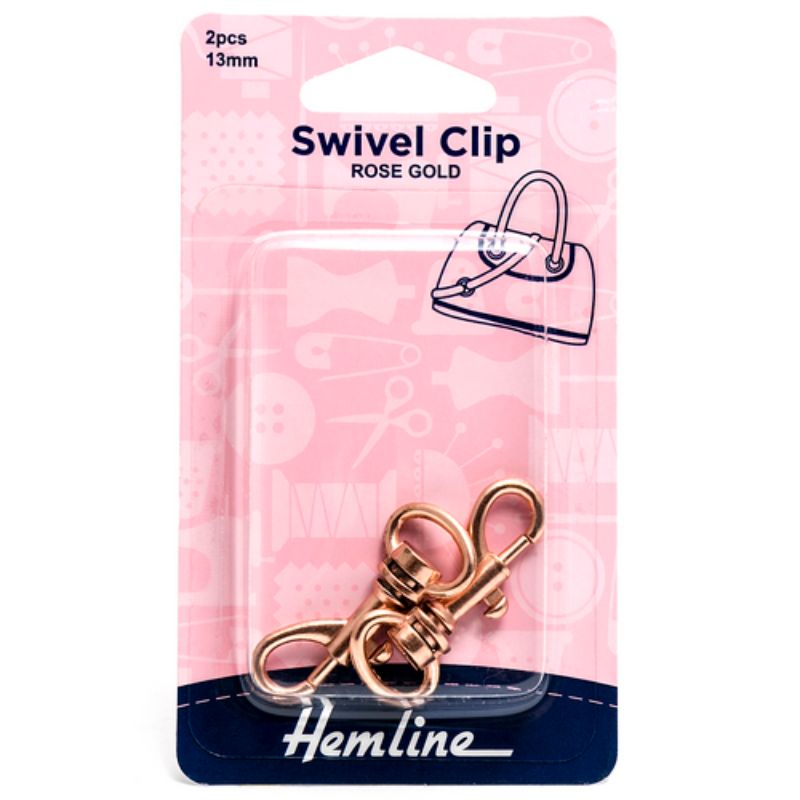 Swivel Clip 13mm Rose Gold 2 Pieces