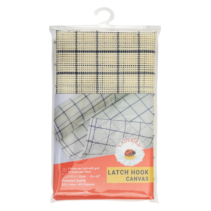 Latch Hook Canvas 5 Count 1.52m x 91.4cm White