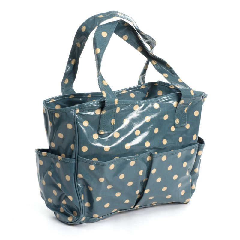 Craft Bag Glossy PVC Blue Spot