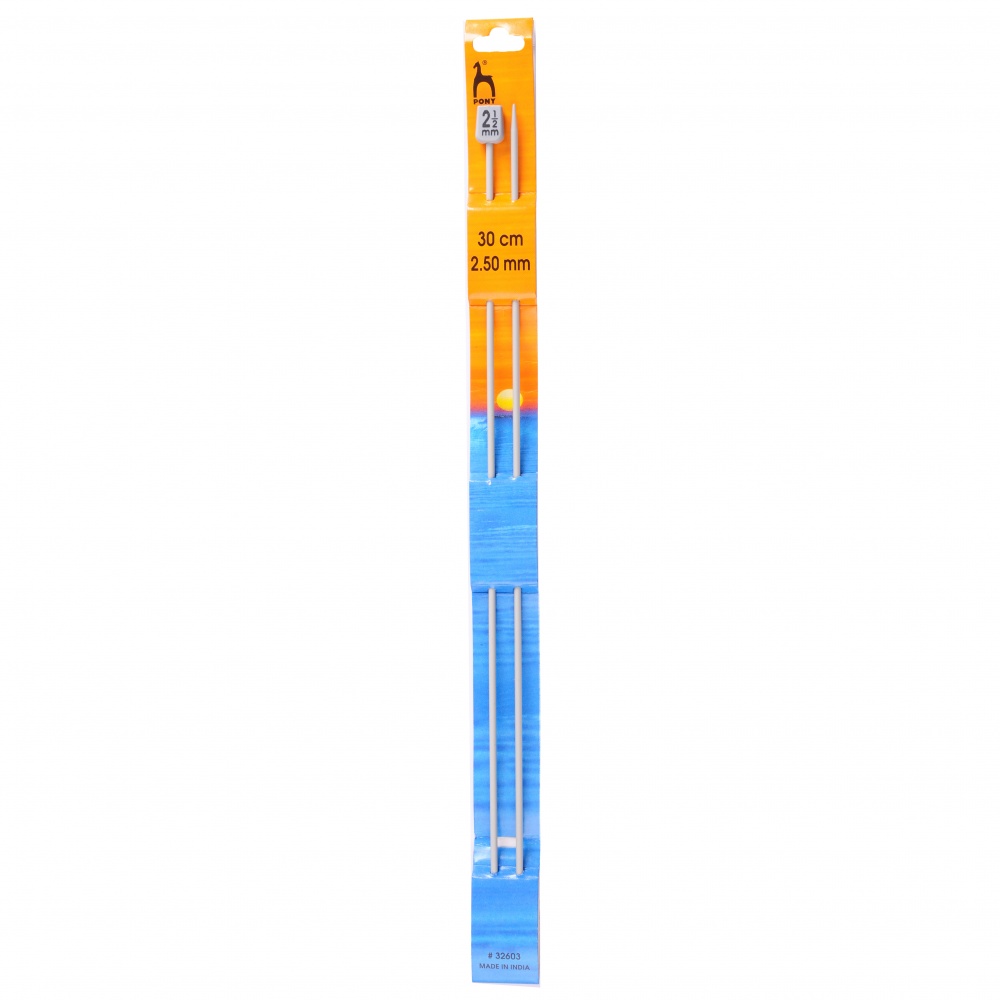 PONY Knitting Needles Single Ended Pairs 35cm