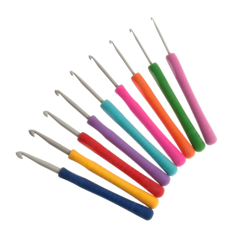 PONY Crochet Hook - Plastic Easy Grip Handle with Finger Flat