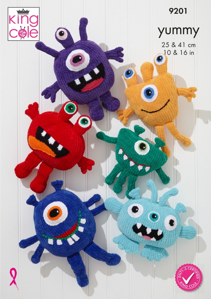 King Cole Little Monsters knitted in Yummy