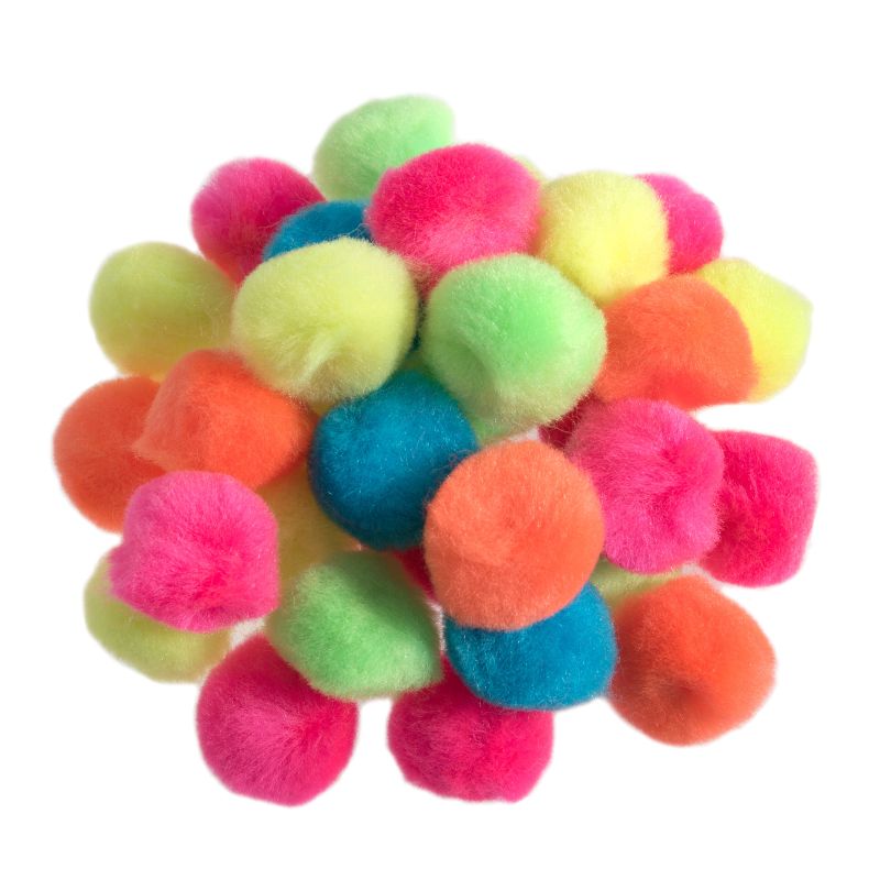 Pom Poms 2.5cm Assorted Neon Pack of 100