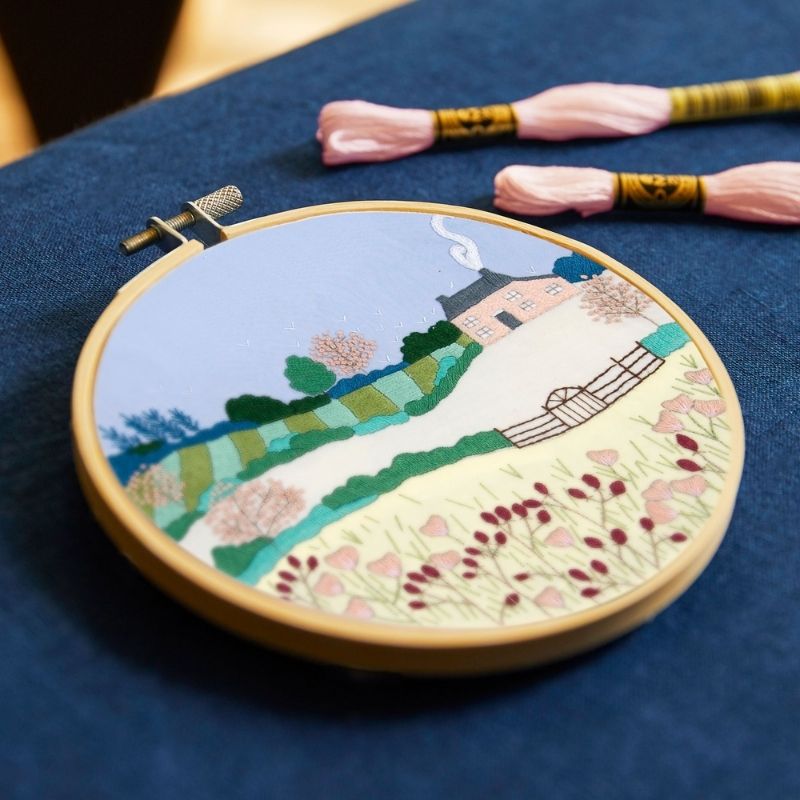 DMC  Spring Landscape by Georgie K. Emery Advanced Embroidery Kit