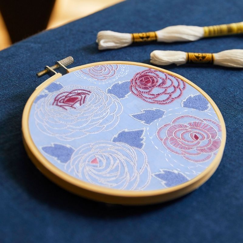 DMC  Ranunculus by Marie-Dominique Procureur Easy Embroidery Kit