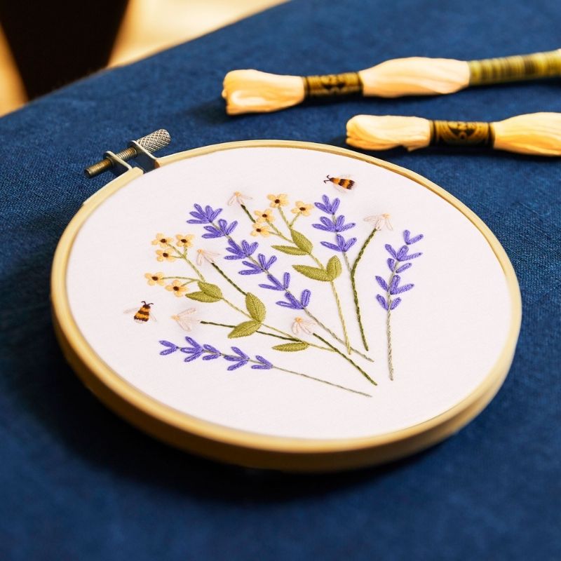 DMC  Botanical Wild Flowers by Aurora Menendez Intermediate Embroidery Kit