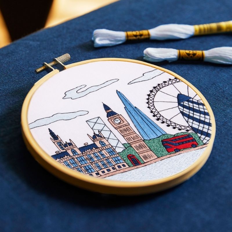 DMC London Skyline by Kseniia Guseva Intermediate Embroidery Kit