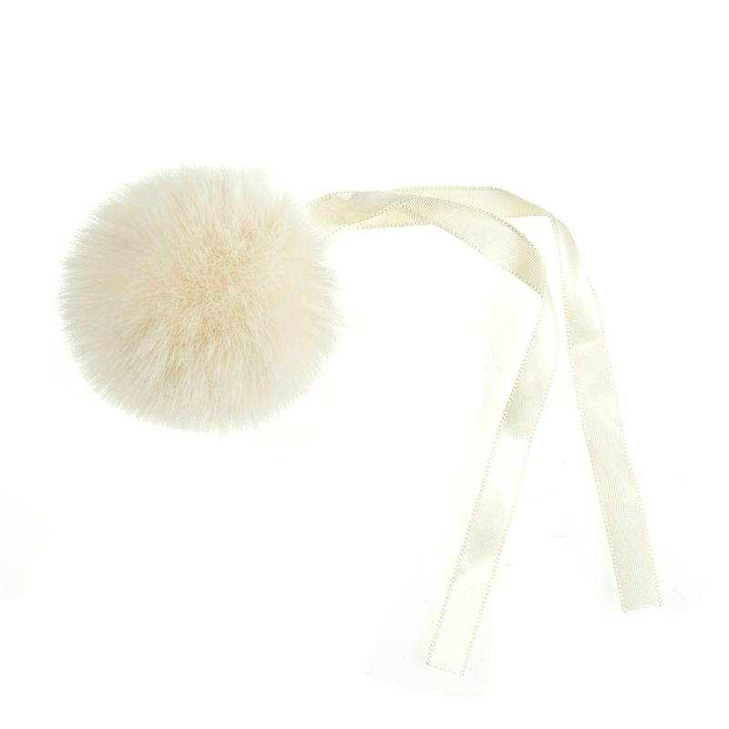 Pom Pom Faux Fur Medium 6cm 1 Piece Cream