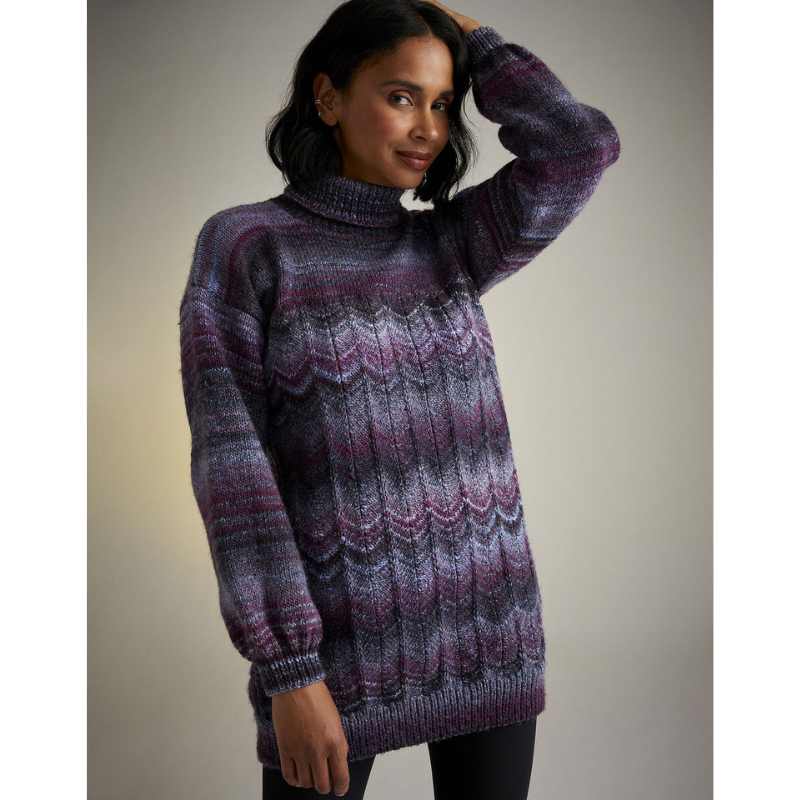 Sirdar NIGHT BLOOMING ROLL NECK IN SIRDAR JEWELSPUN ARAN