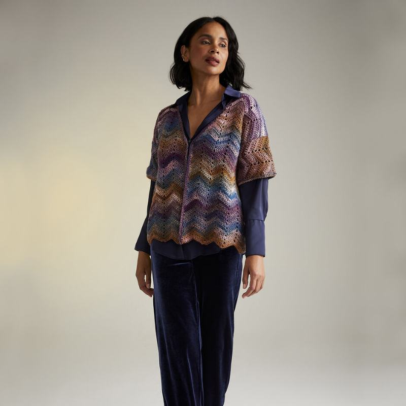 Sirdar Moonlit Bloom Cardigan in Sirdar Jewelspun Aran