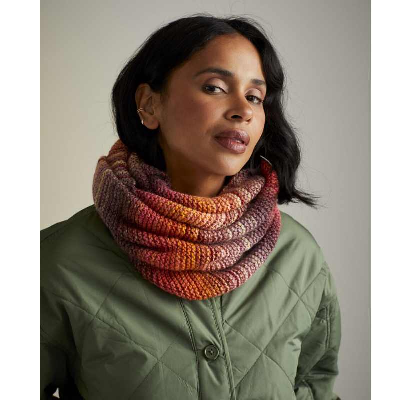 Sirdar Sunset Stroll Snood in Sirdar Jewelspun Aran