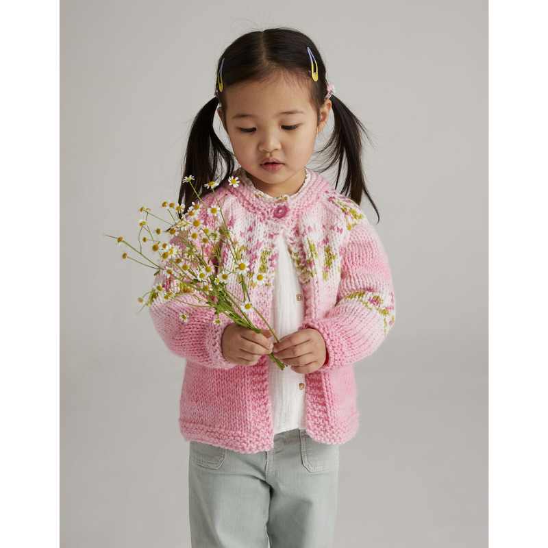 Sirdar Garland Cardigan in Hayfield Baby Blossom Chunky