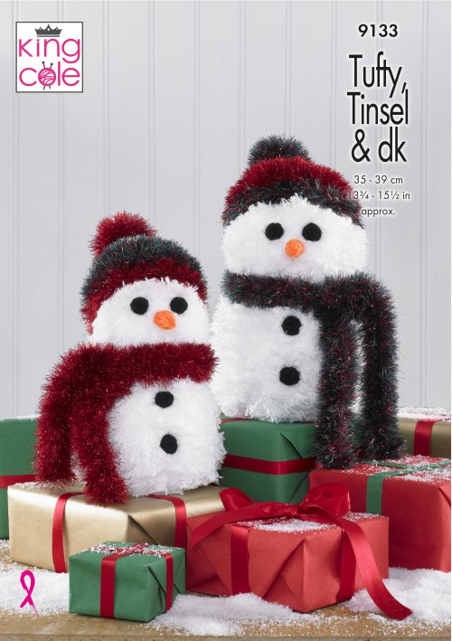 King Cole Tufty & Tinsel Snowmen