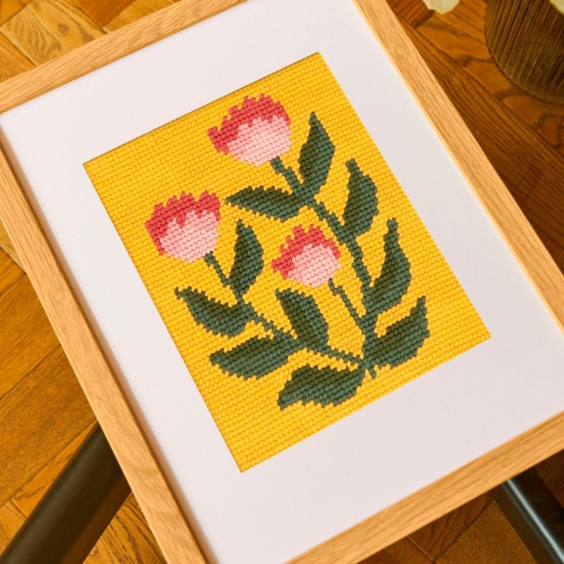 DMC Summertime Dahlia by Abi Skinner Easy Tapestry & Needlepoint Kit