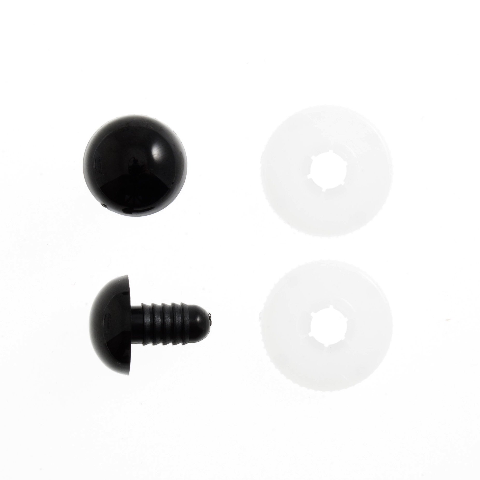 Safety Eyes 12mm Black Pack of 6