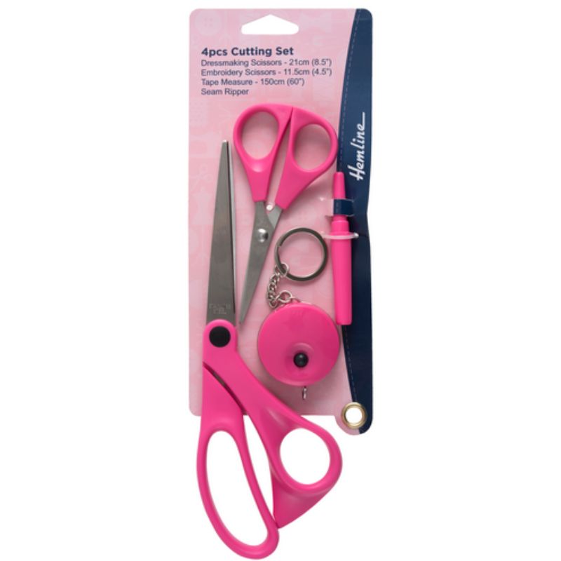 Hemline Scissor & Tool Set - 4 Piece: Pink