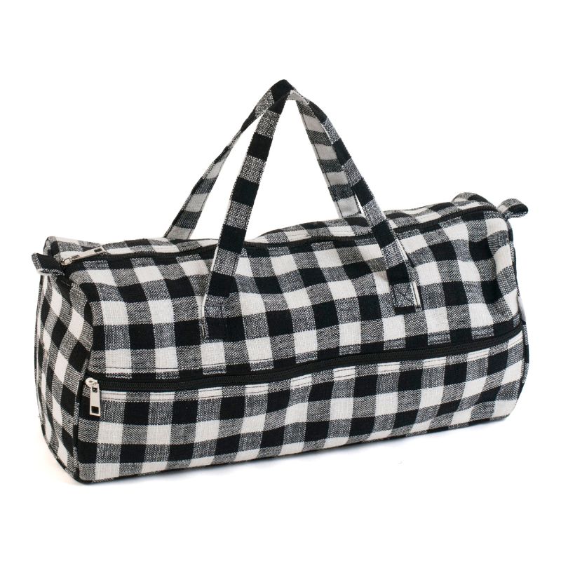 Knitting Bag Matt PVC Monochrome Gingham