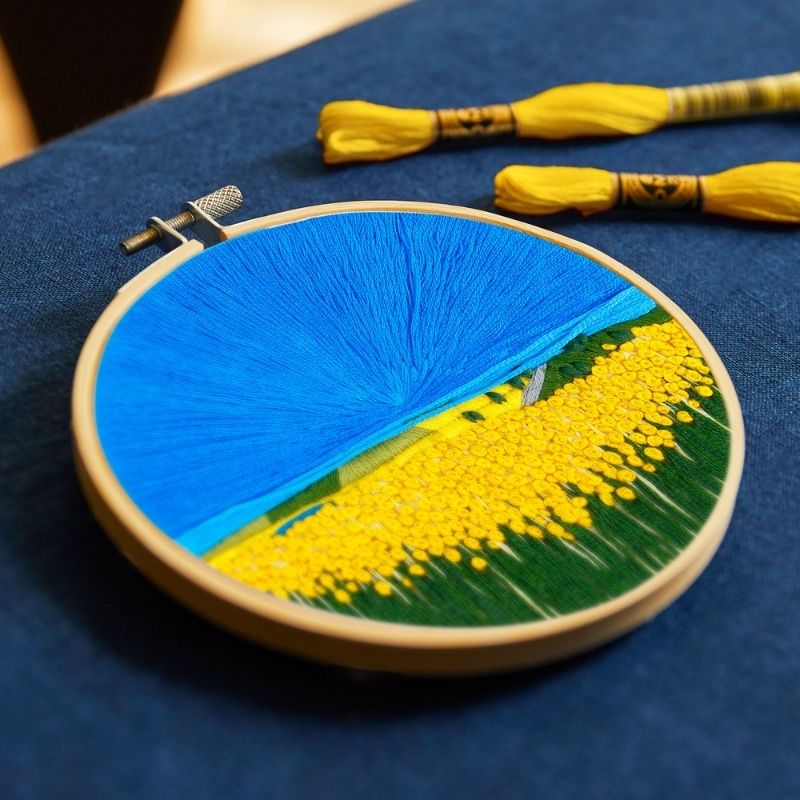 DMCSunflower Fields by Victoria Rose Richards Intermediate Embroidery Kit