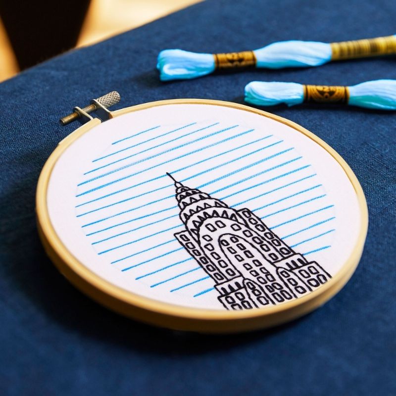 DMC Skyscraper by Kseniia Guseva Easy Embroidery Kit