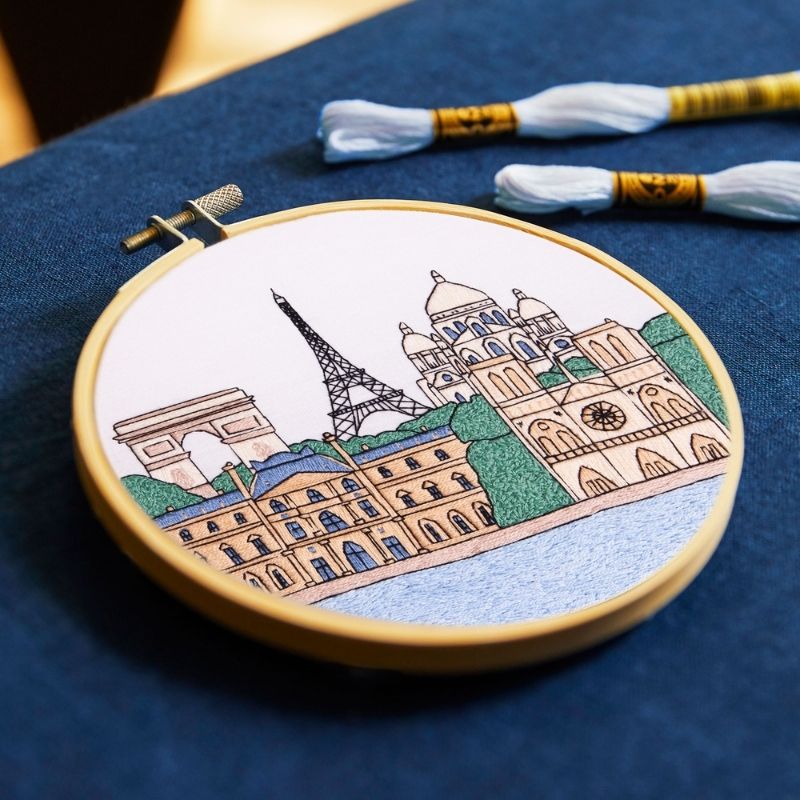 DMCParis Landmarks by Kseniia Guseva Intermediate Embroidery Kit