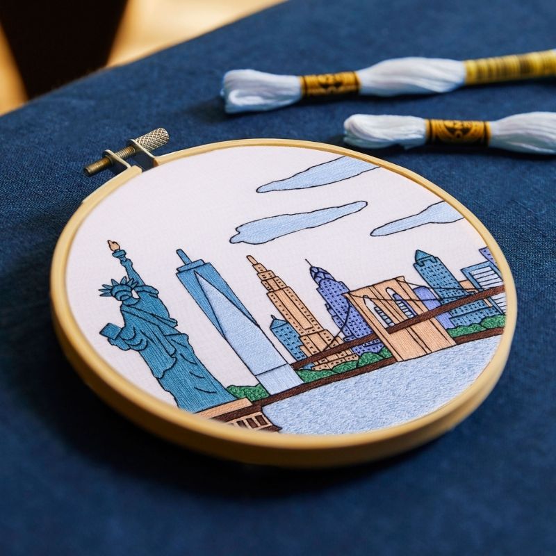 DMC  New York City by Kseniia Guseva Intermediate Embroidery Kit