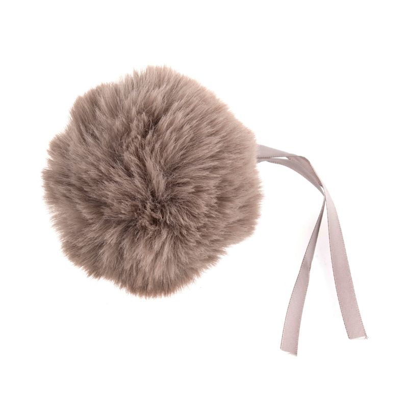 Pom Pom Faux Fur Medium 11cm 1 Piece Mink