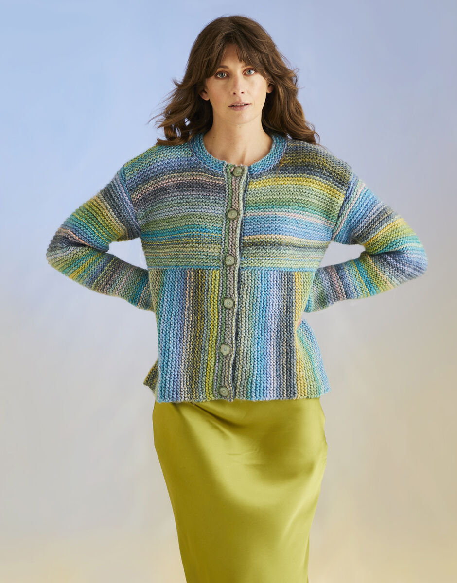 Rip Tide Cardi in Sirdar Jewelspun With Wool Chunky