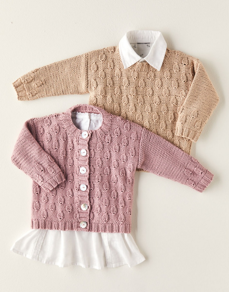 Knitting Pattern Loaf Stitch Cardigan & Sweater In Snuggly 100% Cotton